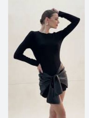 *NWT* Micas Plus Size Faux Leather Patchwork Mini Dress Size 2XL